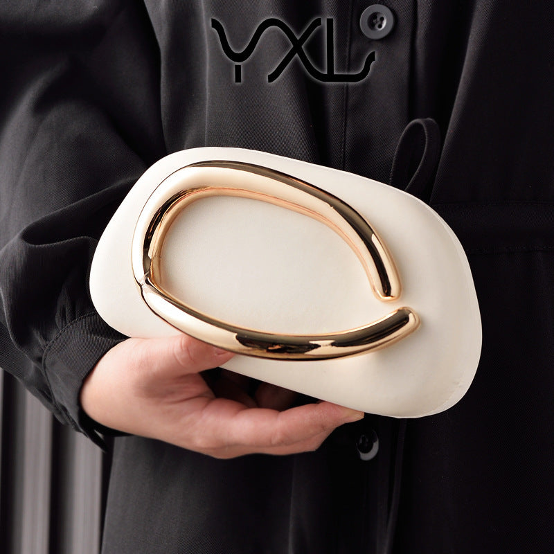 Round Box Dinner Vintage Gold Clutch Evening Bags