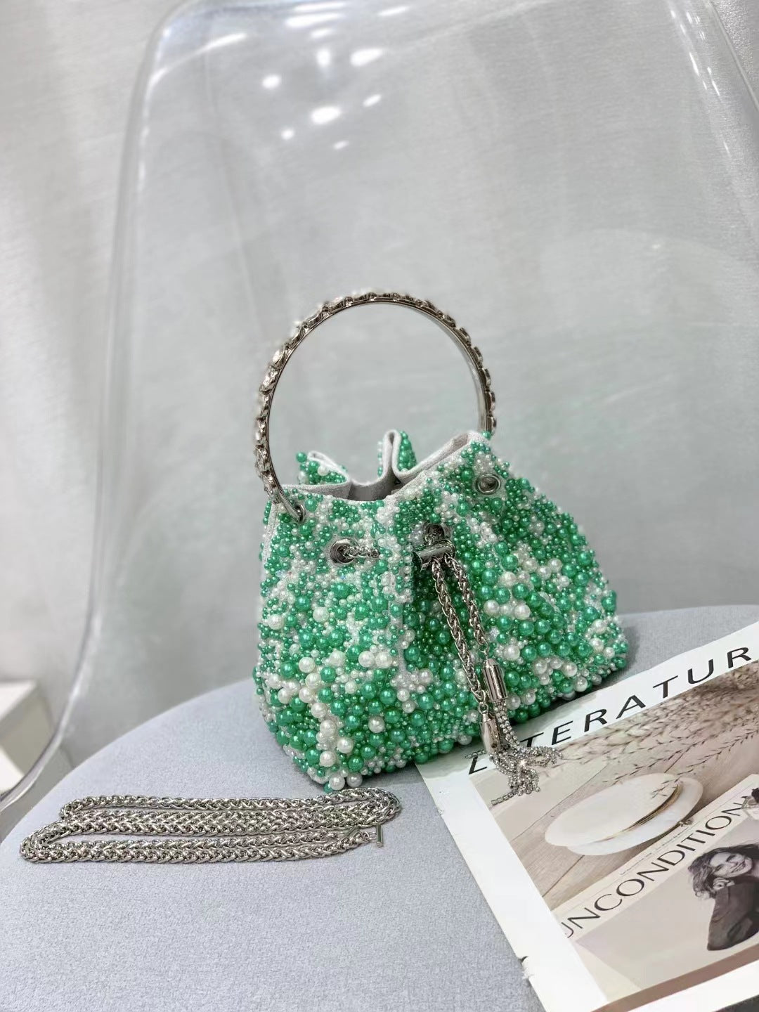 Women's Heron Live Streaming On Tassel Rhinestone Shoulder Bags