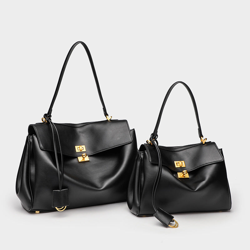 Women's Genuine Leather High-grade Underarm Commuter Kelly Crossbody Bags