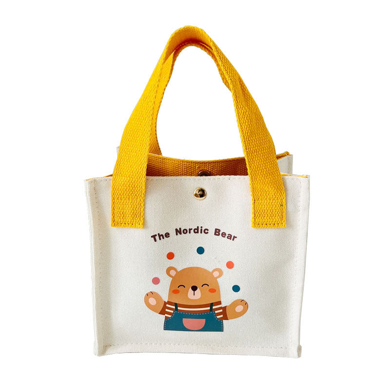 Canvas Printed Fashion Cute Lunch Hand Women's Handbag