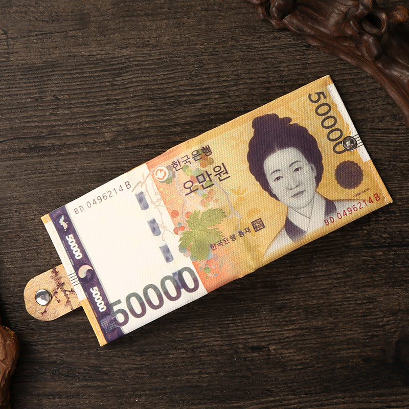 Men's Canvas Money Printing Creative Gift Card Holder