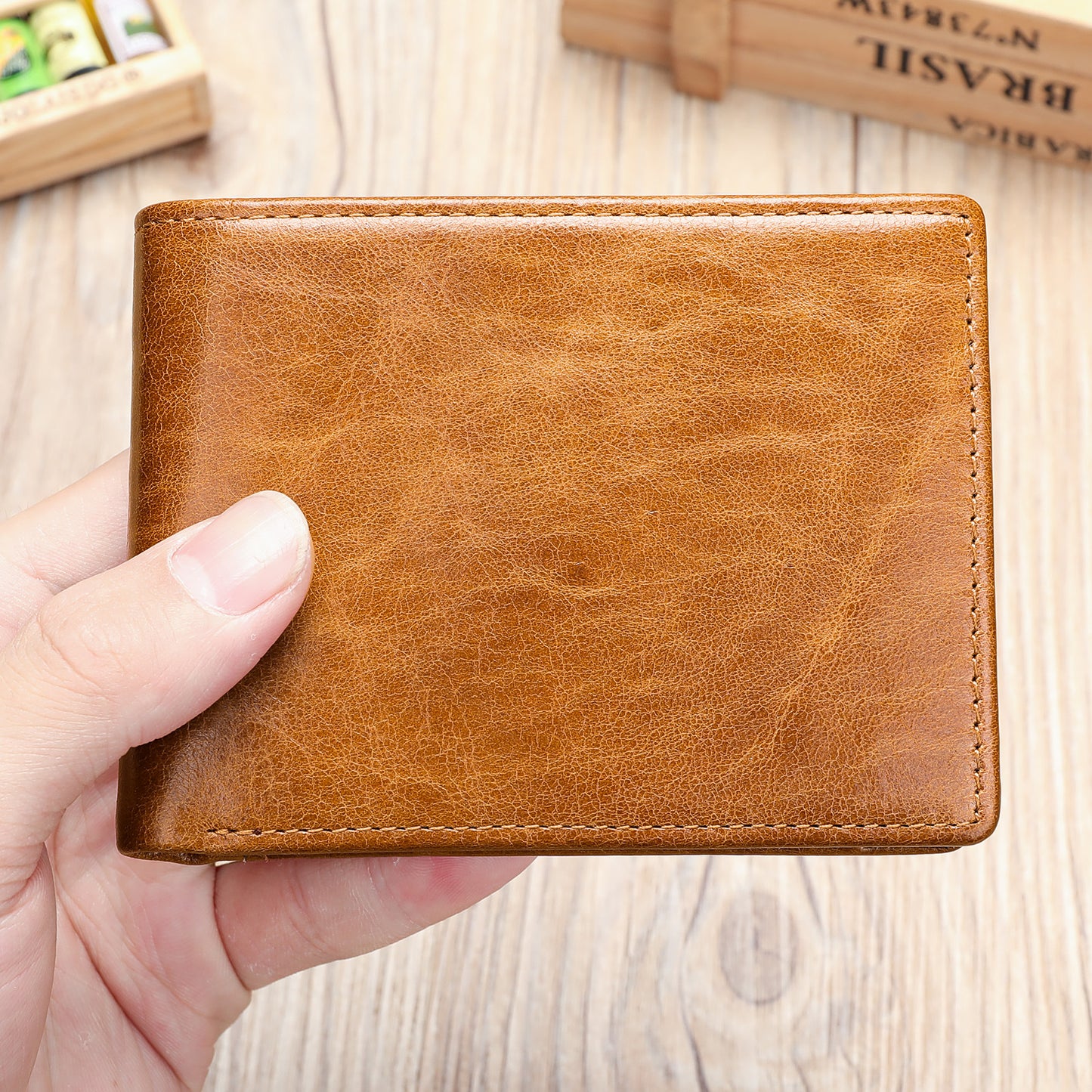 Men's Leather High-grade Large Capacity First Layer Men's Wallets