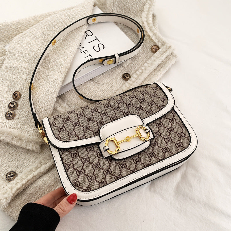 Women's High-grade Fashionable Retro Printed Saddle Fashion Shoulder Bags
