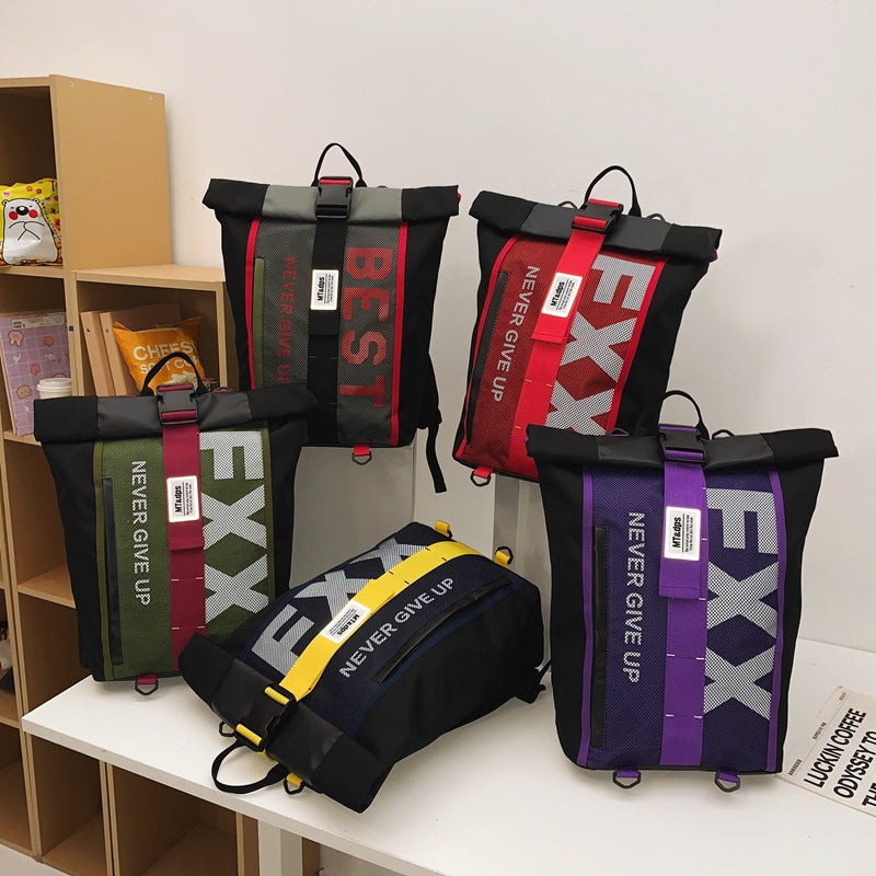 Fashion Unisex Leisure Personalized Contrast Color Backpacks