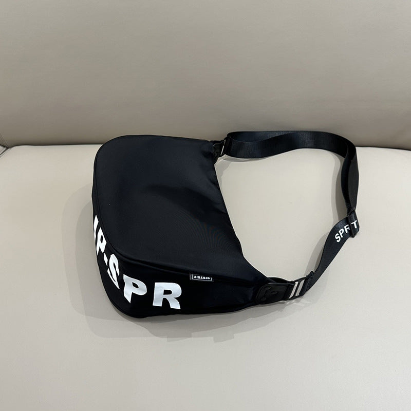 Women's & Men's & Simple Letter Oxford Cloth Large Crossbody Bags