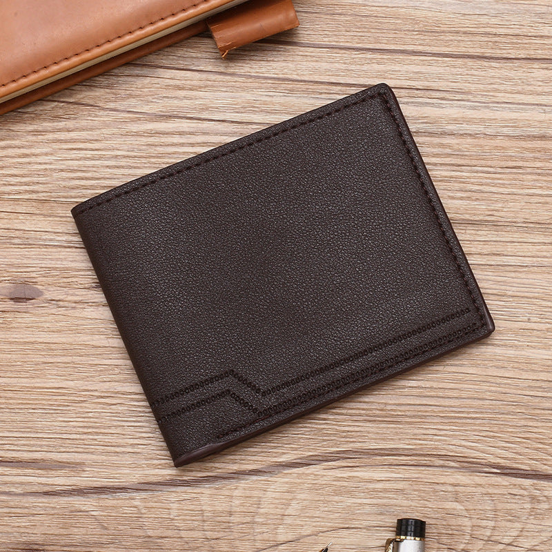 Men's Horizontal Solid Color Business Short License Men's Wallet