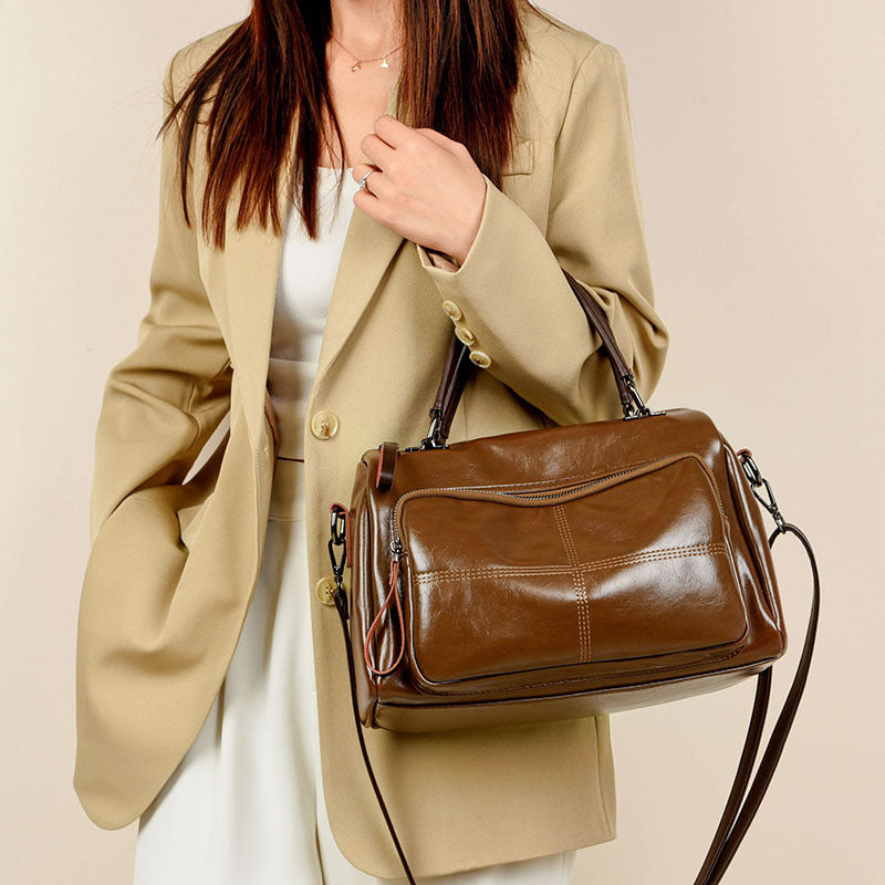 Women's Retro Large Capacity Simple Versatile Leisure Handbags