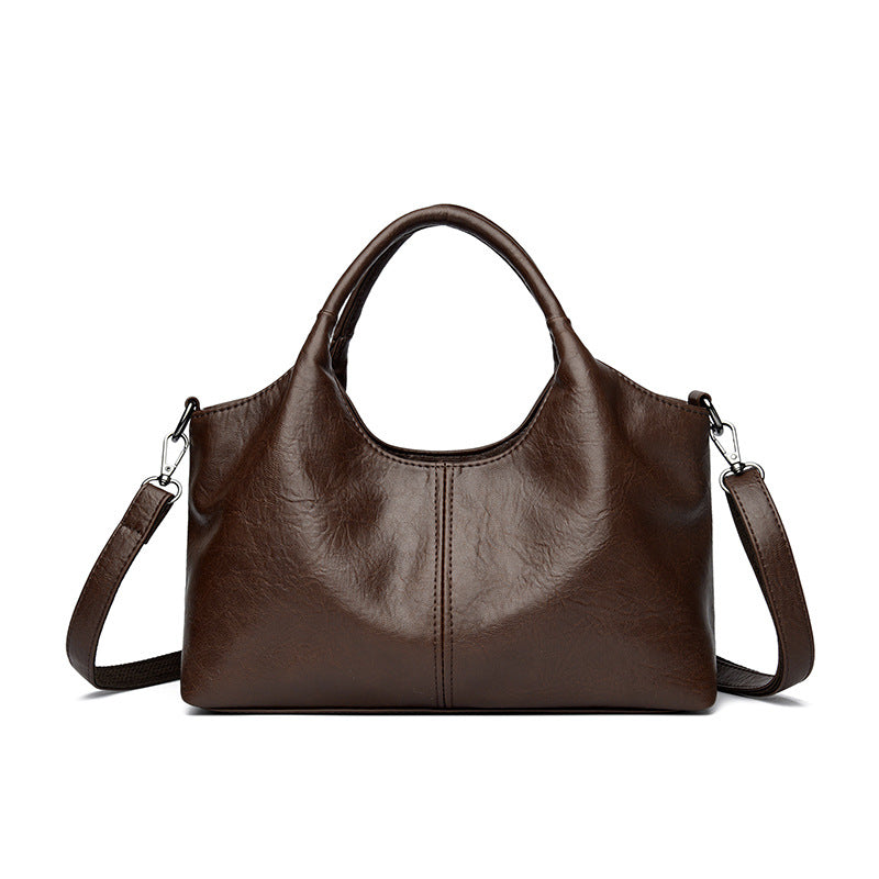 Women's Solid Color Sheepskin Vegetable Basket Niche Handbags