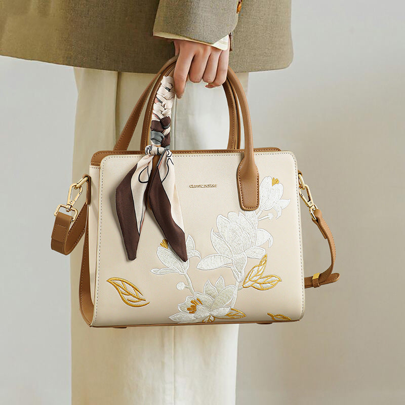 Women's Chinese Style Embroidery Commuter Mom Grandma Women's Messenger Bag