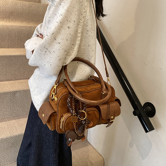 Advanced Frosted Boston Retro Minority Simple Crossbody Bags