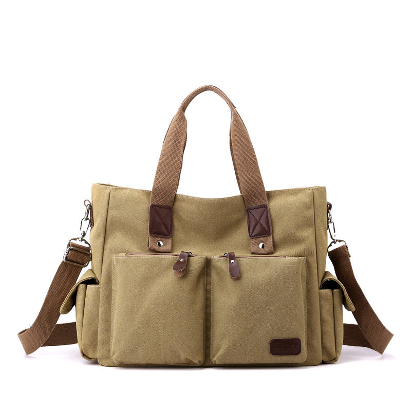 Men's Leisure Commute Large Capacity Portable Solid Men's Shoulder Bags