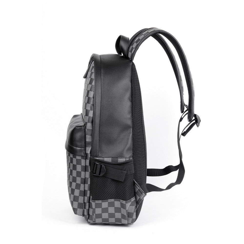 Men's Business Trends Checked Commuter Computer Large Backpacks