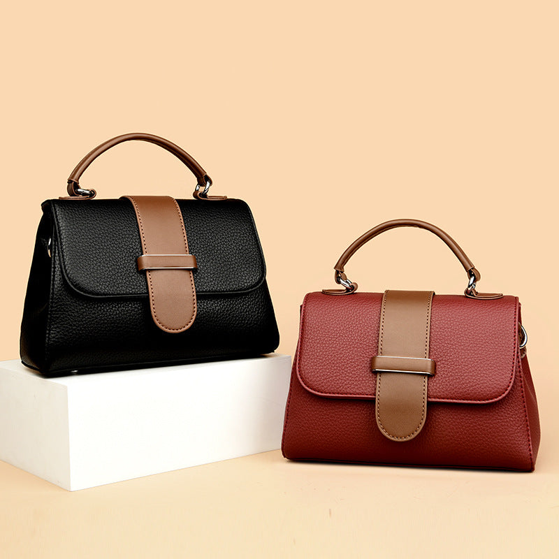 Women's Contrast Color Large Capacity Mother Handbags