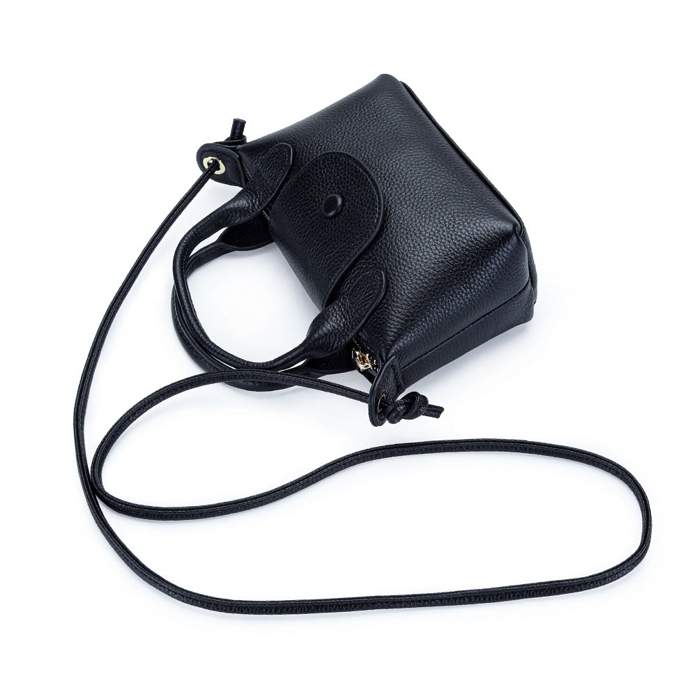 Women's Leather Mini Portable First Layer Cowhide Trendy Women's Messenger Bag