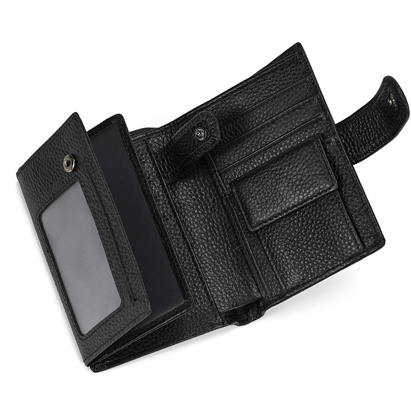 Multiple Slots First Layer Cowhide Oily Bags