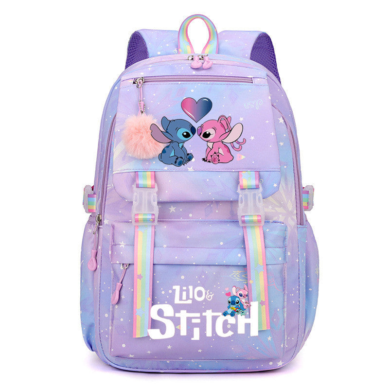 Star Stitch Large Capacity Rainbow Printing Backpacks