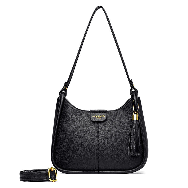 Women's Fashion Underarm Commute Texture Western Style Shoulder Bags