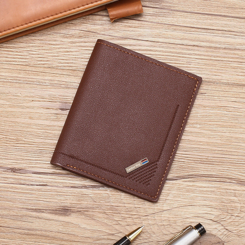 Men's Short Green Zipper Personality Versatility Integrated Men's Wallet