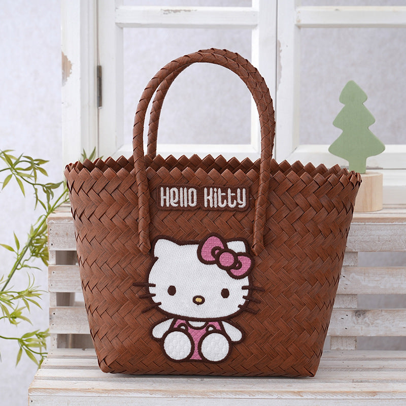 Women's Curtain Cloth Large Capacity Woven Gift Bags