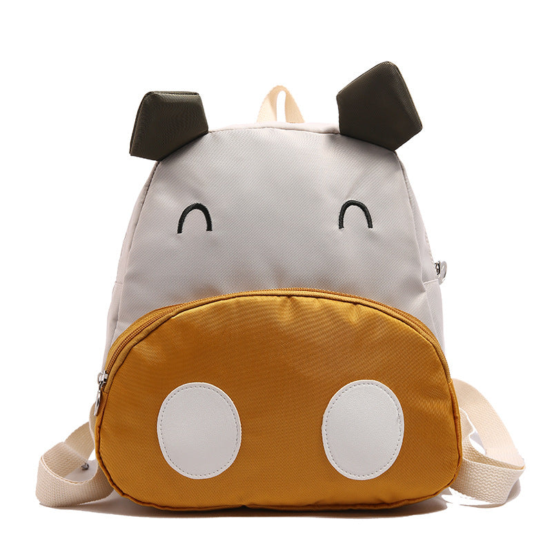 Women's Tricolor Patch Pig Korean Cute Wild Backpacks
