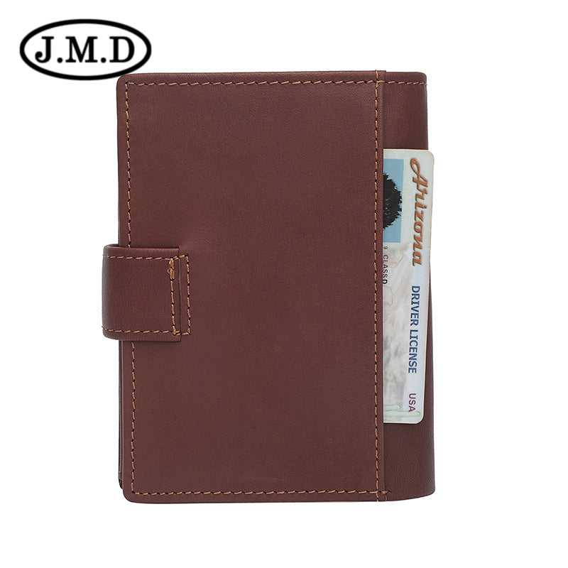 Men's Retro Leather Tri Fold Short Cowhide Men's Wallets