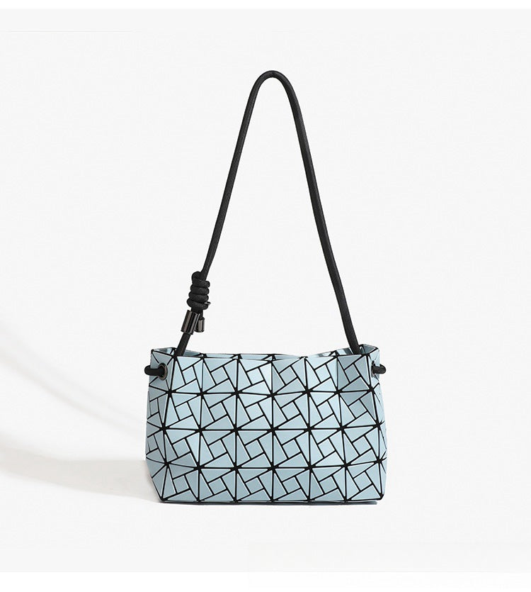 Women's High Quality Rhombus Geometric Underarm Drawstring Bags