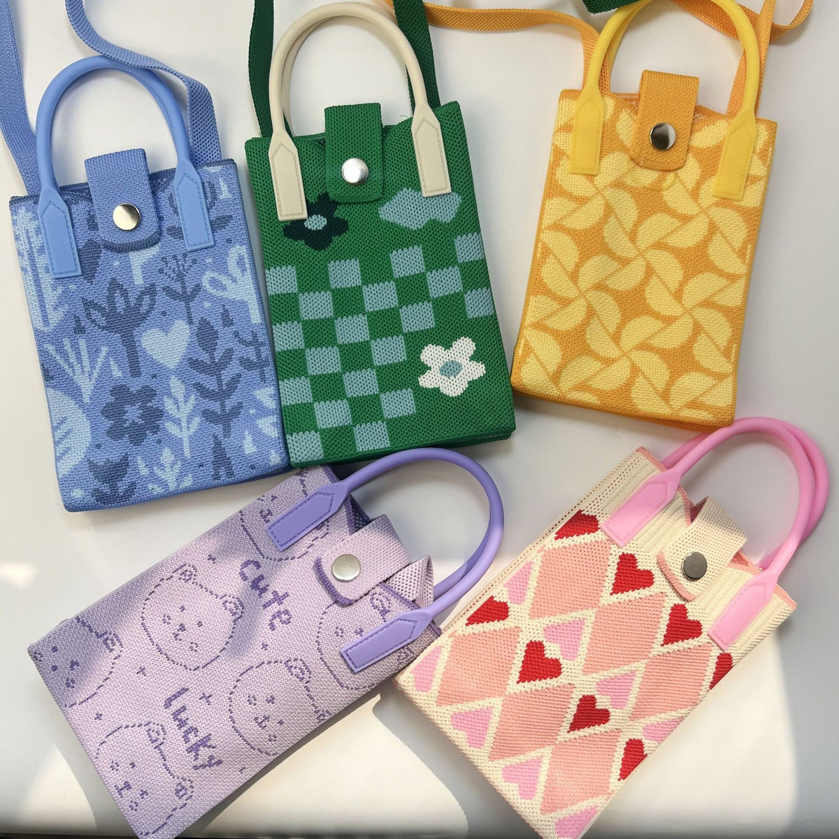 Mobile Versatile Personality Cartoon Cute Lady Hand Bags