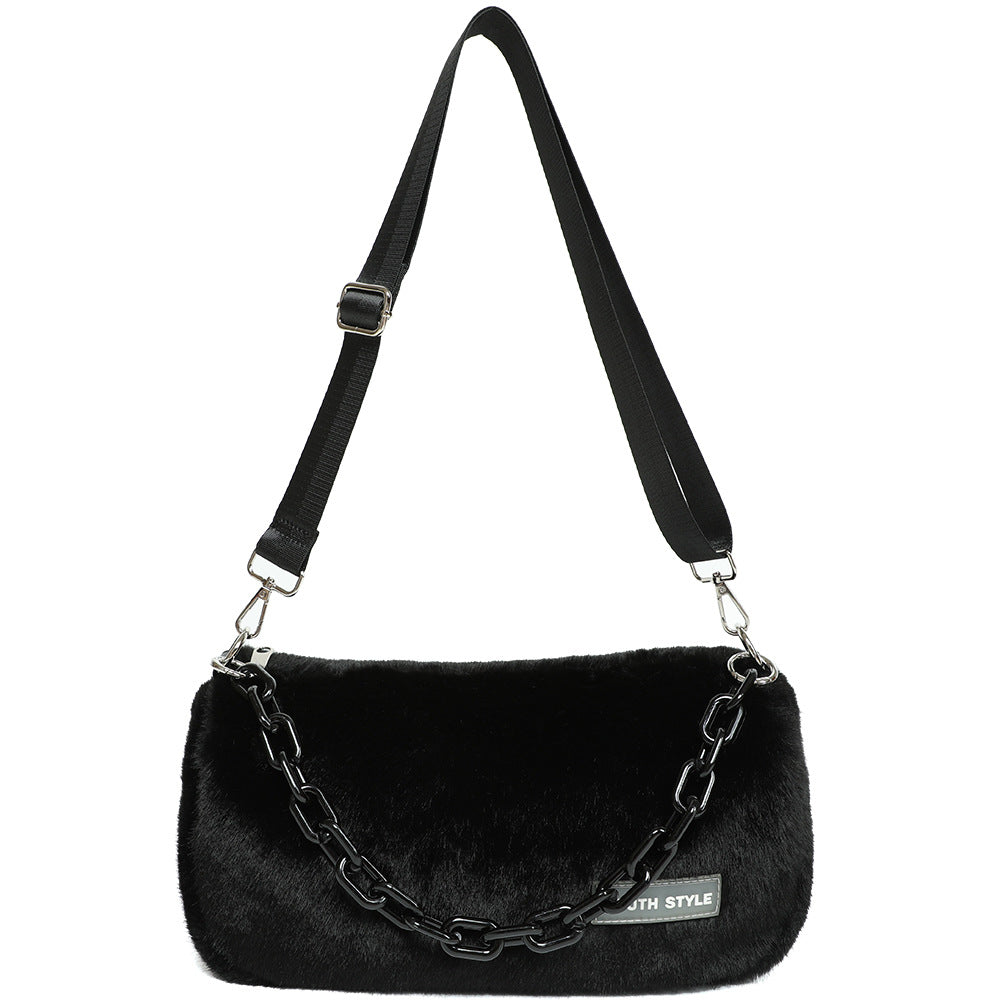 Furry Female Hot Retro Leopard Print Bags