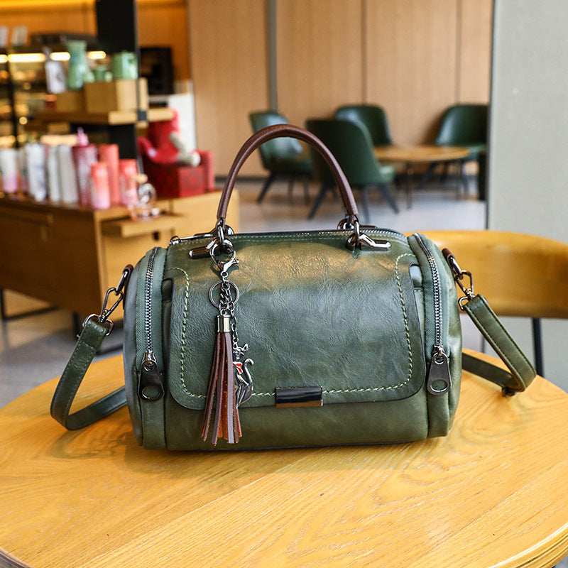 Women's Fashionable Versatile Cowhide Soft Leather Lightweight Shoulder Bags