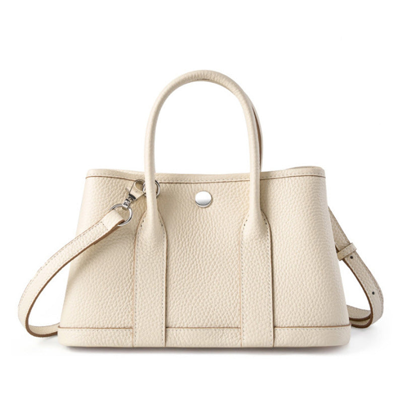 Women's Summer Genuine Leather Niche High Sense Portable Large Tote Bags