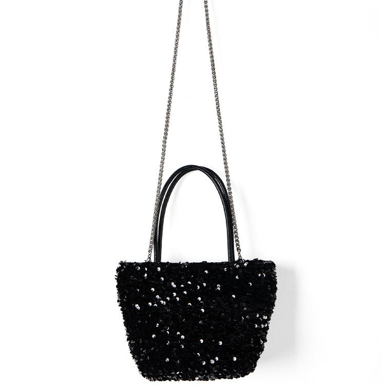 Women's Popular Fashion Design Sequined Portable Tote Bags