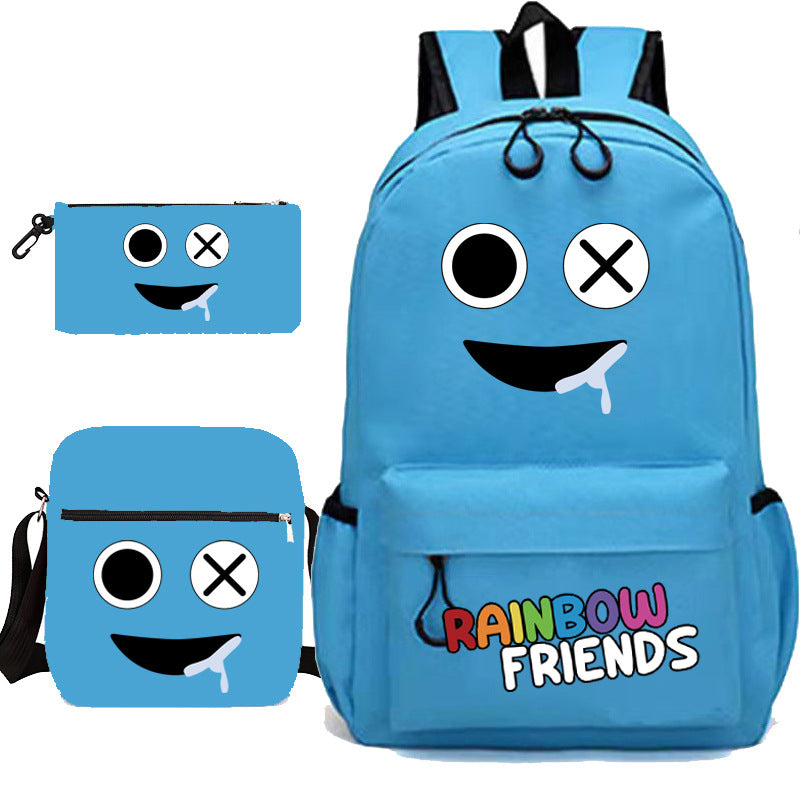 Rainbow Friends Game Pencil Three-piece Set Elementary School Students' Schoolbags