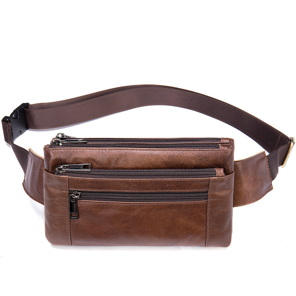 Men's Genuine Leather Mobile Business First Layer Men's Waist Packs