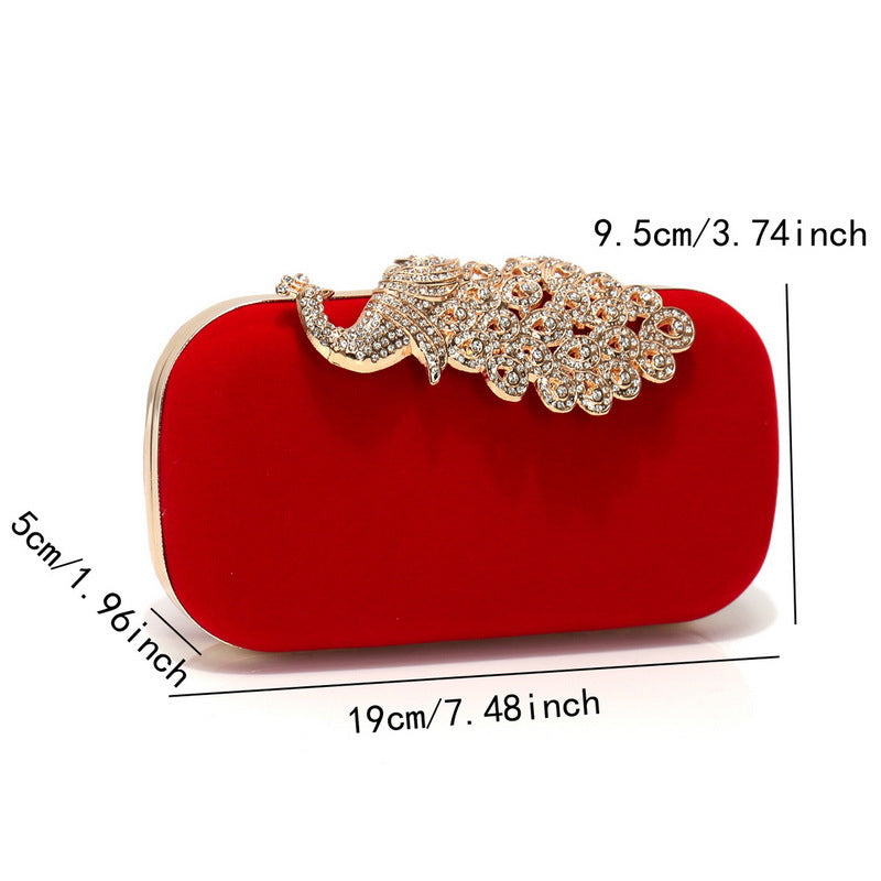 Women's Luxury Peacock Diamond Dinner Banquet All Evening Bags