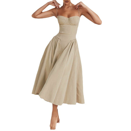 Women's Tube Dress Waist Trimming Fashion Sexy Dresses