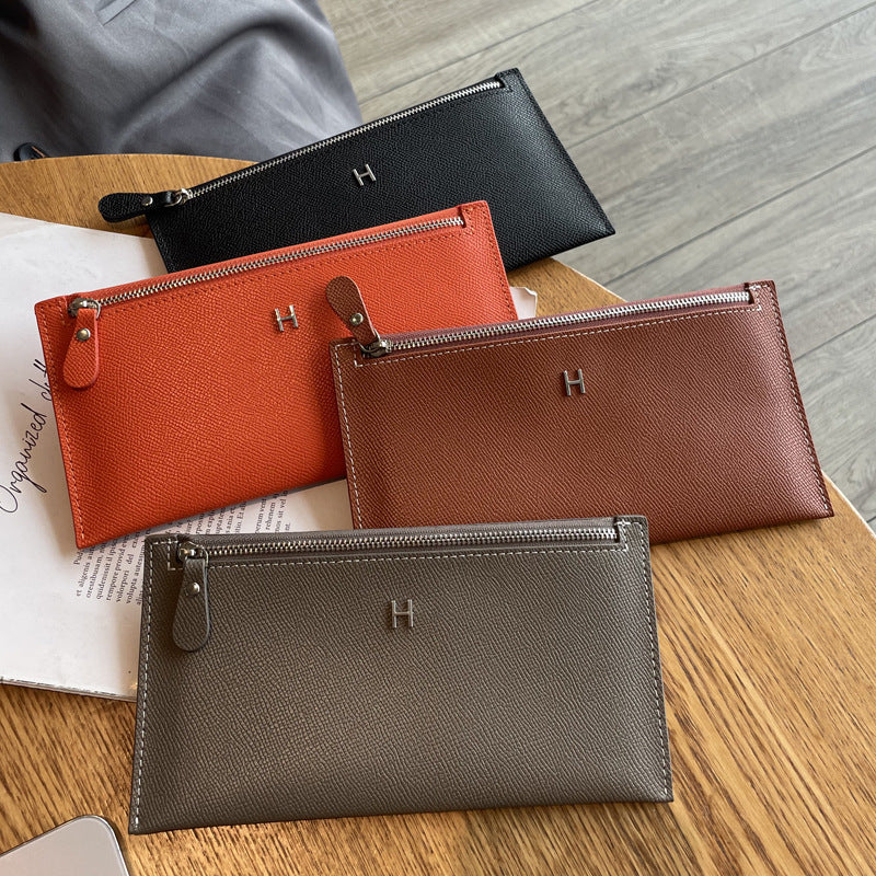 Women's Genuine Leather Exquisite Cowhide Clutch Purses