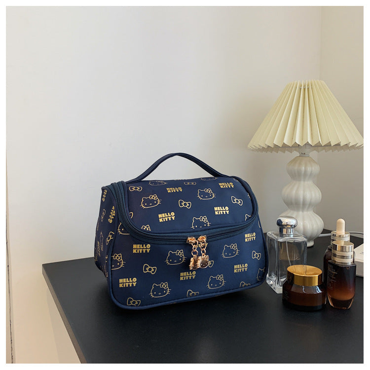 Women's Authorized Korean Style Portable Large Capacity Wash Cosmetic Bags
