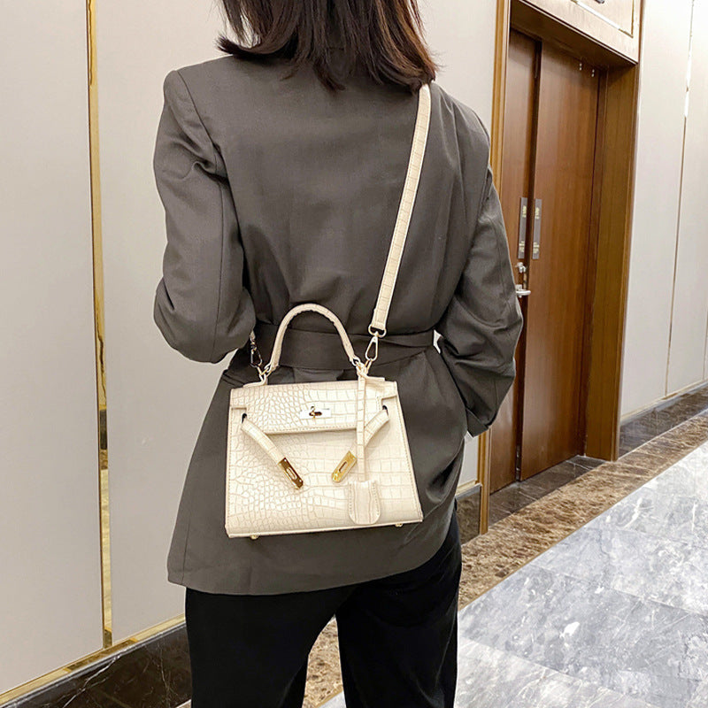 Women's Crocodile Pattern Portable Kelly Fashionable Stylish Popular Bags