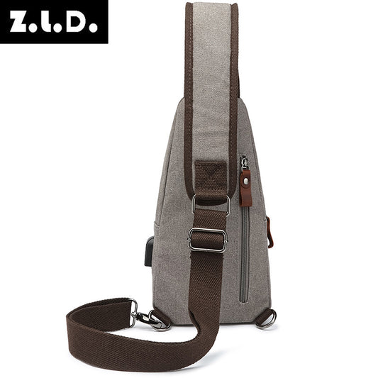 Men's Unique Versatile Elegant Vintage Canvas Men's Chest Bags