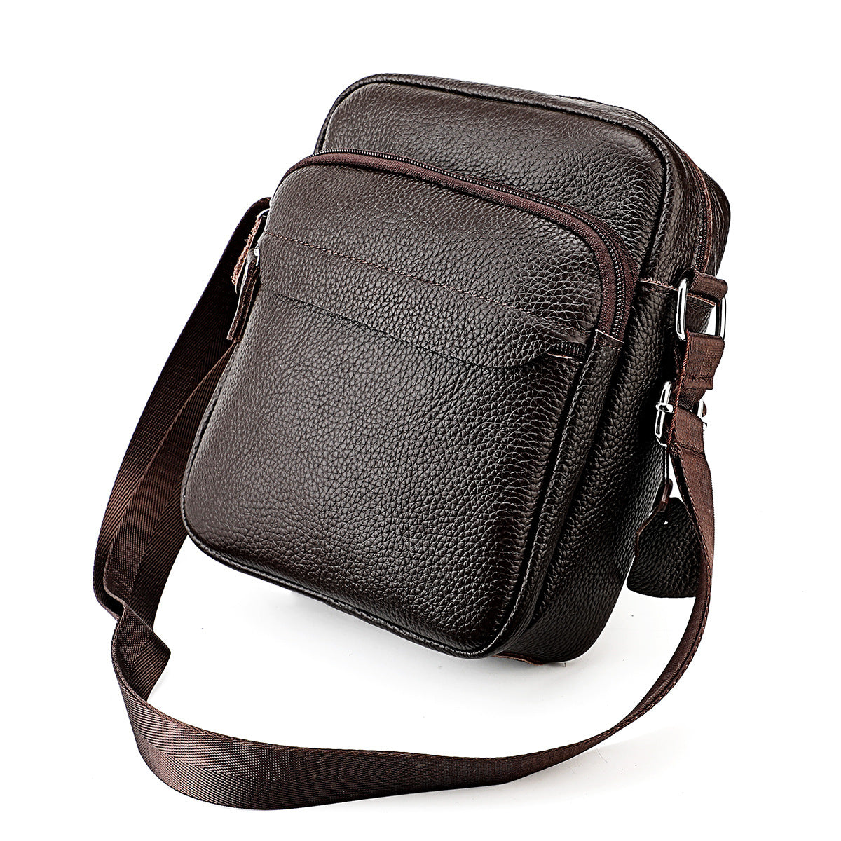 Men's Layer Cowhide Leather Daily Simple Trendy Lightweight Men's Messenger Bags