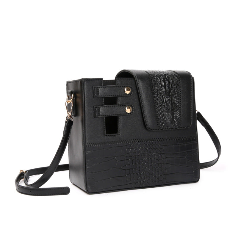 Beverage Bottle Crocodile Pattern Kettle Large Crossbody Bags