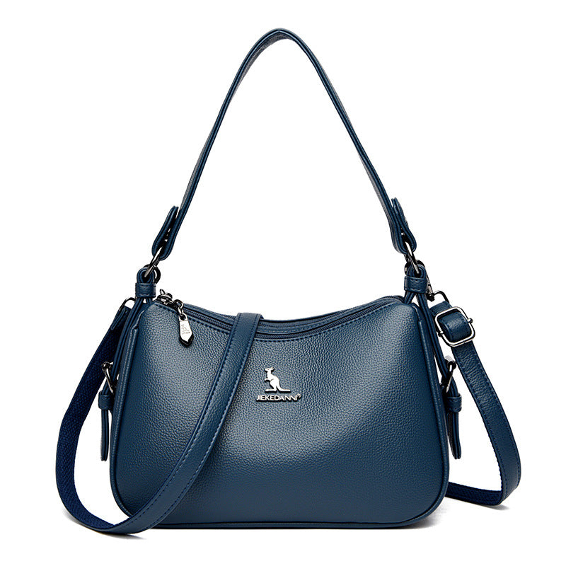 Women's Kangaroo Soft Leather Mother Simple Versatile Crossbody Bags
