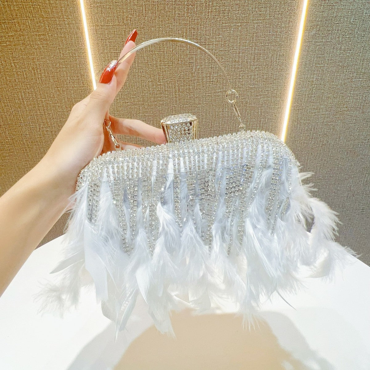 Style Clutch Diamond Tassel Wedding Banquet Handbags