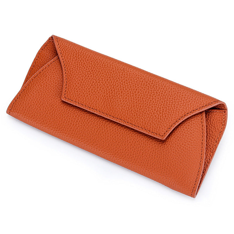 Women's Long Genuine Leather Niche Design Simple Ladies Wallets
