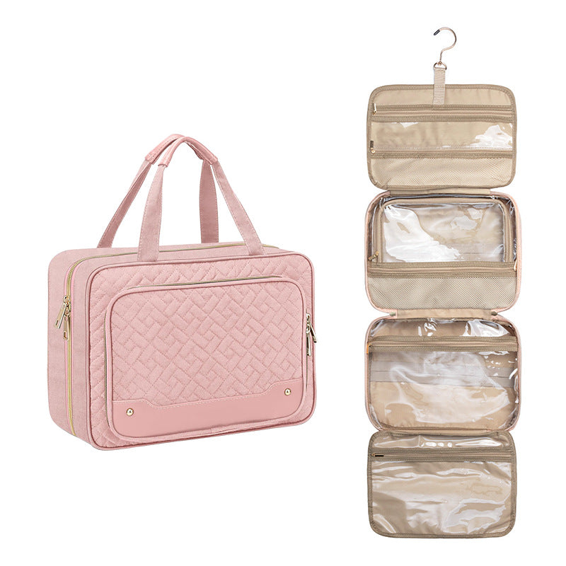 With Hook Jewelry Storage Large Partition Cosmetic Bags