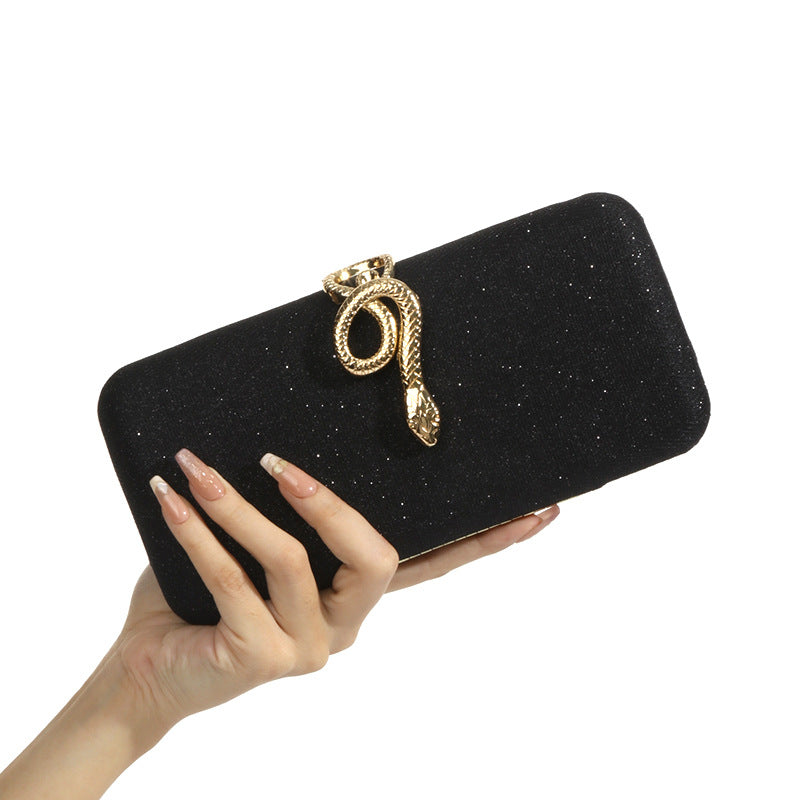 Women's Elegant Snake Shiny Banquet Party Club Evening Bags