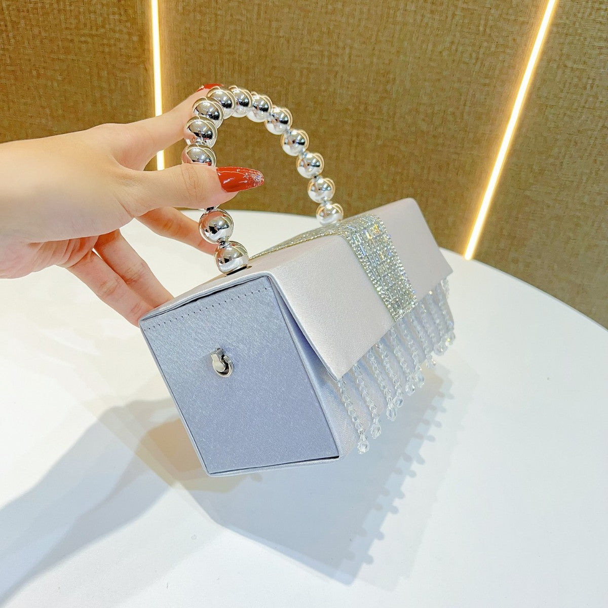 Classic Style Sequins Banquet Pearl Box Bags