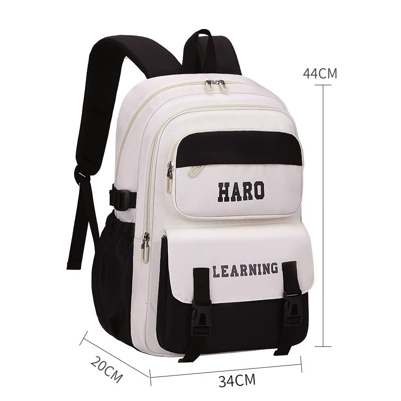 Large Capacity Portable Burden Alleviation Simple Elementary School Students' Schoolbags