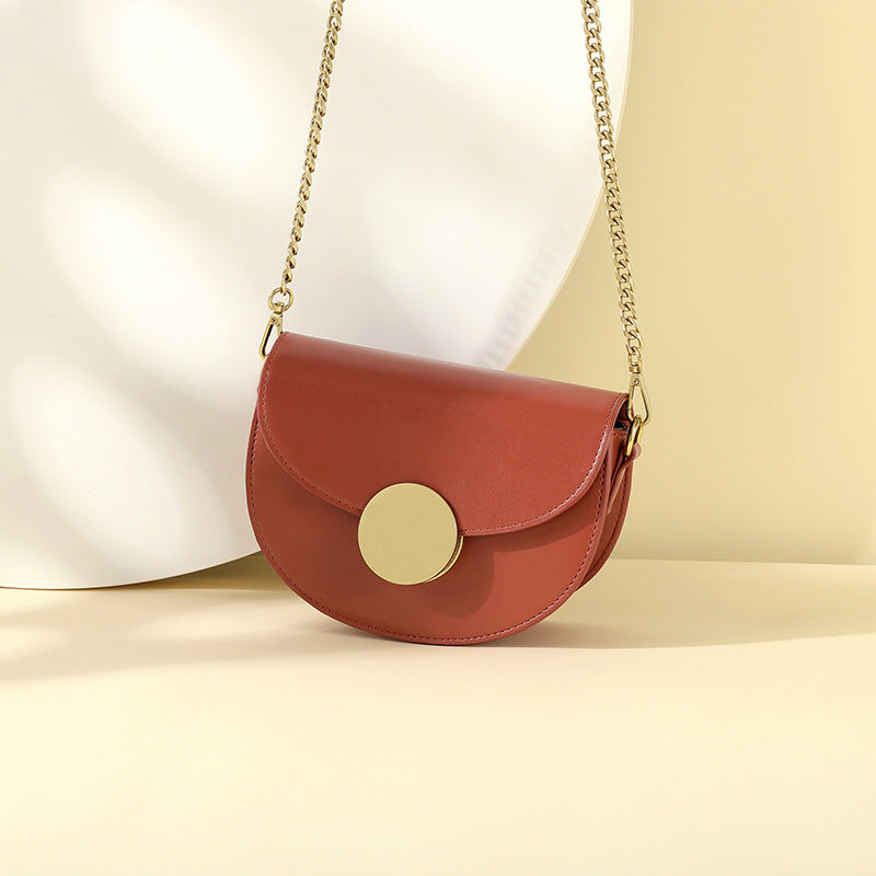 Women's Fashion Chain Female Design Saddle Crossbody Bags