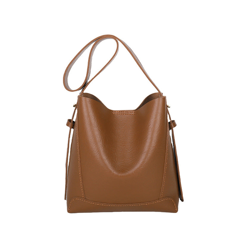 High-grade Simple Large Capacity Versatile Commuter Handmade Women's Messenger Bag